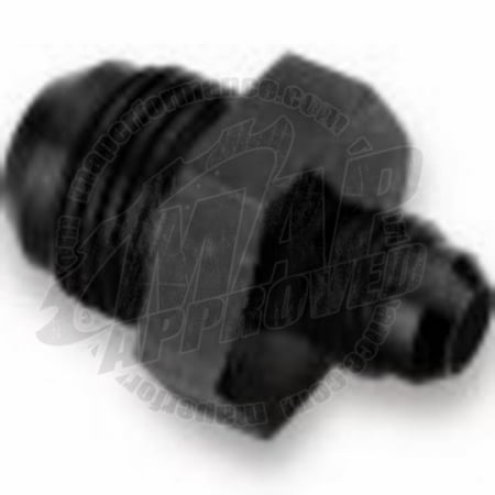 Squirrelly -6AN x -4AN Male Flare Reducer Union Fitting Adapter Straight Black