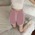 thumbnail image 3 of Women's Sweat Shorts with Pockets Cotton Drawstring Summer Workout Casual Lounge Shorts by Yigetop Pink 2XL, 3 of 5