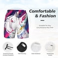 thumbnail image 3 of Balery Colorful Bulldog Bañador para hombre, shorts de playa de secado rápido con entrepierna y forro de compresión-Small, 3 of 6
