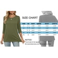 thumbnail image 5 of MOSHU 3 Pack 3/4 T Shirts for Womens Crew Neck Womens Shirts Dressy Basics Tees Casual Loose Fit Fall Tops, 5 of 10