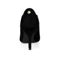 thumbnail image 2 of BLISSFUL STEP Women's Pointed Toe Pull on Stiletto Heels Pumps Black 7, 2 of 7