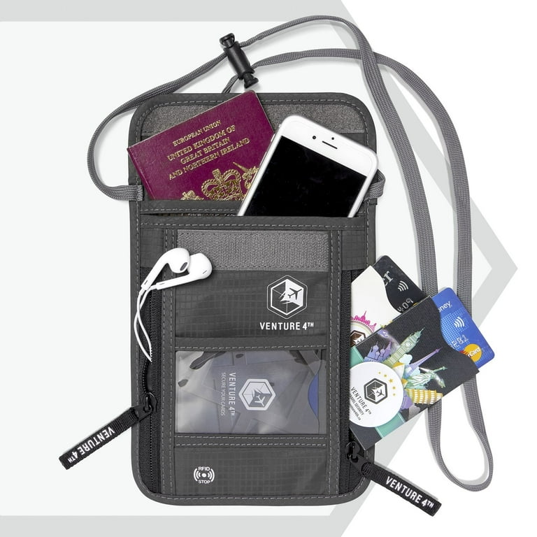 VENTURE 4TH Neck Pouch Travel Wallet - RFID Blocking VENTURE 4TH Neck Pouch Travel Wallet - RFID Blocking
