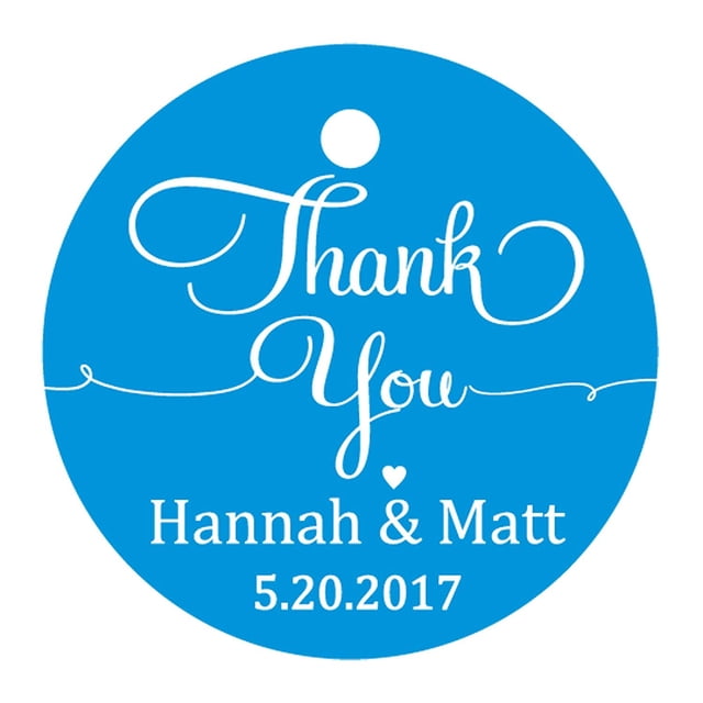 100 Pcs Papier Cadeau Rond Personnalisé Merci à Suspendre Tags Cadeaux de Mariage Personnalisés Tags