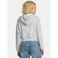 thumbnail image 2 of No Boundaries Cropped Fleece Zip Hoodie, Women’s, 2 of 5