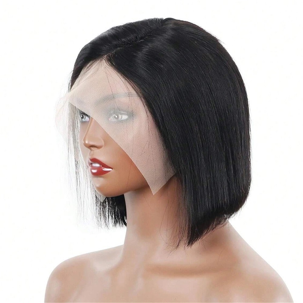 Short Straight Side Part Bob Human Hair Wigs Bob Part Lace Wigs Indian Hair Wigs