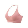 thumbnail image 4 of Deago Halter Bra for Women Longline Yoga Sports Bra Wireless Seamless Padded Backless Bralette with Adjustable Strap (Pink, S), 4 of 9