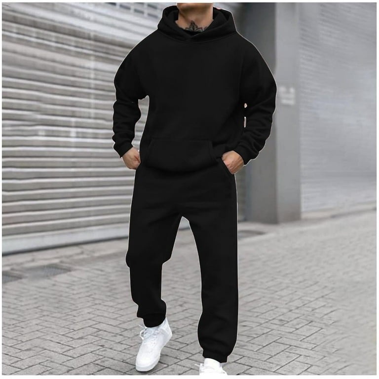 Men's Jogger Set Piece Lounge Sweatshirt Sets Outfits Matching
