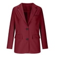 thumbnail image 5 of Womens Casual Blazer Jackets Long Sleeve Open Front Business Work Suit Jacket Solid Button Office Dressy Outerwear Coat, 5 of 5