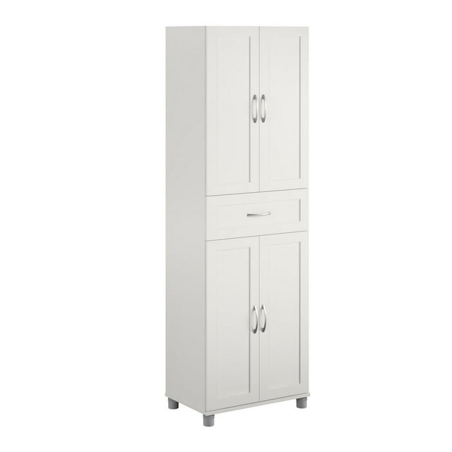 Systembuild Evolution Lory Framed Storage Cabinet with Drawer, White
