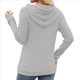 thumbnail image 4 of Sudadera con Capucha de Moda para Mujer, de Larga y Cuello en V, Informal, para Otoño e Invierno. Gris L, 4 of 7