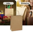 thumbnail image 3 of 25PCS Brown Paper Bags with Handles, 8.25" X5.9 X3.15Inch Kraft Gift Bags, Ideal for Birthday, Retail, Party, Shopping, Festival, Reusable & Durable, 3 of 9