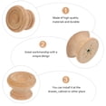 thumbnail image 6 of 10 Pcs Wooden Round Cabinet Handles and Door Knobs for Kitchen Cabinets, and Delicate Design, 6 of 6