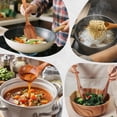 thumbnail image 4 of Natural Teak Wood Kitchen Utensils Set, 9 Piece Thickened Wooden Spoons and Spatula for Cooking, Non-Stick Heat Resistant Cookware, Brown, 4 of 10