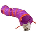 thumbnail image 7 of Cat Tunnel,Cat Tunnels for Indoor Cats Toy,Collapsible Cat Play Tunnel,Interactive Toy Maze Cat House for Cats,Puppy,Kitty,Kitten,Rabbit (purple), 7 of 7