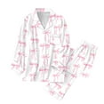 thumbnail image 4 of SOFTCCLO Valentine's Day Pajamas Sets Women Cute Pink Heart Print Pjs Sets Shirts Pants 2 Piece Sets Comfortable Sleepwear Pink L, 4 of 5