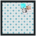 thumbnail image 2 of PinPix 17x17 Custom Cork Bulletin Board Light Blue Polka Dot Poster Board Has a Fabric Style Canvas Finish, Framed in Light Blue Polka Dot, by ArtToFrames (PinPix-344), 2 of 6
