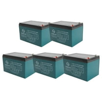5 Pack 6-DZM-12 6DZM12 12V 12Ah Rechargeable Lead Acid Battery Nuts and Bolts for 60V Mobil Scooter Electric Go Kart Golf Cart Wheelchair Razor Dirt Quad Bike MX650 MX500 Motorcycle