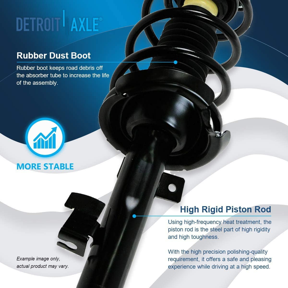Detroit Axle - Front Strut Assemblies Rear Shock Absorbers Sway 