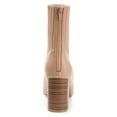 thumbnail image 3 of Journee Womens Maize Back Heel Zip Stacked Heel Booties, 3 of 8