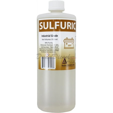 Duda Energy Sulfuric Acid 98% Purity, 950 ml