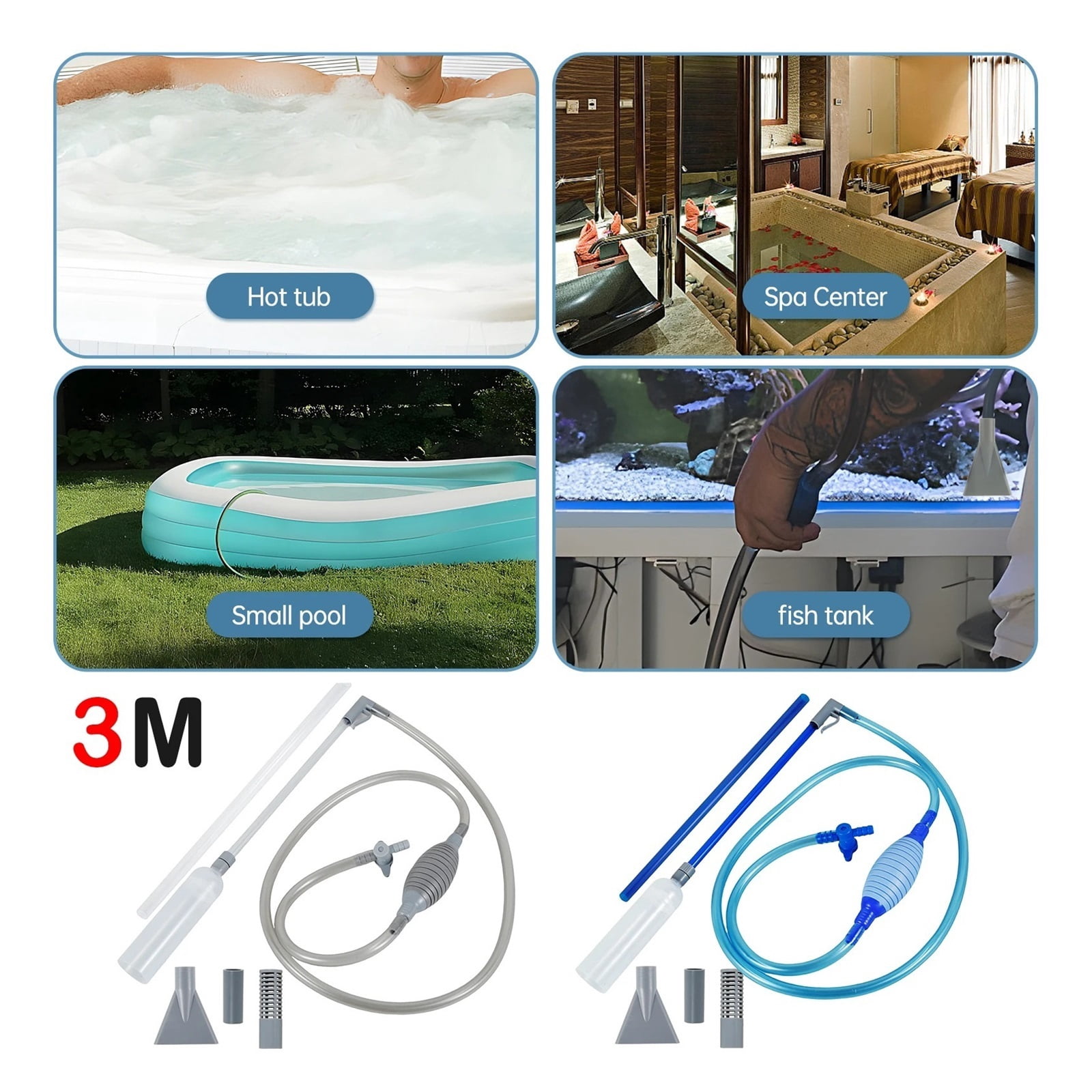 Hot Tub Vacuum Cleaner Swimming Pool Vacuum Cleaner Manual Handheld Cleaner with Strong Suction ,Efficient Cleaning