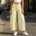 thumbnail image 5 of Hvogkswy Women High Waist Polka Dot Cropped Wide Leg Jeans Trendy Stretch Denim Pants Washed Vintage Casual jeans for 2026, 5 of 9