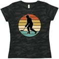 thumbnail image 3 of Inktastic Hockey Player Retro Sunset Women's T-Shirt, 3 of 5