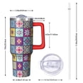 thumbnail image 3 of 40oz Dreamcatcher Design Tumbler, Boho Lover's Boho Coffee Cup With Handle, Double Insulated Spill Proof Lid & Straw, 3 of 5