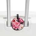 thumbnail image 3 of Peony 2Pcs PU Leather Round Luggage Tags with Privacy Cover and Name ID Tag for Suitcase, Handbags, Backpacks, School Bags, 3 of 6