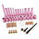 thumbnail image 4 of Kit de accesorios de antorcha de soldadura TIG de 46 Uds., Boquilla de alúmina, boquilla de para cuerpo, boquilla de gas rechoncho, kit de copa Macarena Cuerpo de la boquilla de la lente de gas TIG, 4 of 6