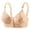 Beige, variant on Floral Front Button Bra Womens Adjustable Strap V-Neck Comfortable Push Up Support Shaping Bralette Red Half Bras for Lady Strapless 38