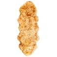 thumbnail image 3 of SAFAVIEH Sheep Skin Tiana Sheep Skin Area Rug, Champagne/Copper Brown, 3' x 5' Specialty, 3 of 5