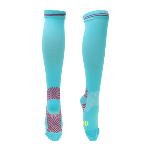 Unique Bargains Cycling Socks Anti-Slip Outdoor Bike Socks Sky Blue Purple Size XL Neutral and Universal 1 Pair Color Matching, Polka Dots