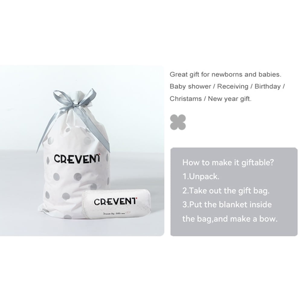 CREVENT 30''X40'' Cute Cozy Fluffy Warm Baby Blanket for Boys Infants Toddlers' Bedding Crib Cot Stroller, Baby Shower Birthday Newborn's Gift - Grey Cloud
