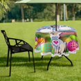 thumbnail image 7 of Coolnut 60" Easter Bunny Eggs Outdoor Round Tablecloth, Waterproof Stain-Resistant Non-Slip Circular Tablecloth with Umbrella Hole and Zipper for Tabletop Backyard Party BBQ Decor, 7 of 7
