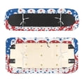 thumbnail image 3 of Pzuqiu Golf Cart Seat Covers Portable Polyester Cloth, Compatible with 2-Seats Cart Golf Carts, for Ezgo Club Cars, Red, White, and Blue Wavy Stripes, 3 of 10