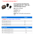 thumbnail image 2 of Front Suspension Strut Mount Kit - Compatible with 1977 - 1978, 1981 - 1988 Volkswagen Scirocco 1982 1983 1984 1985 1986 1987, 2 of 2