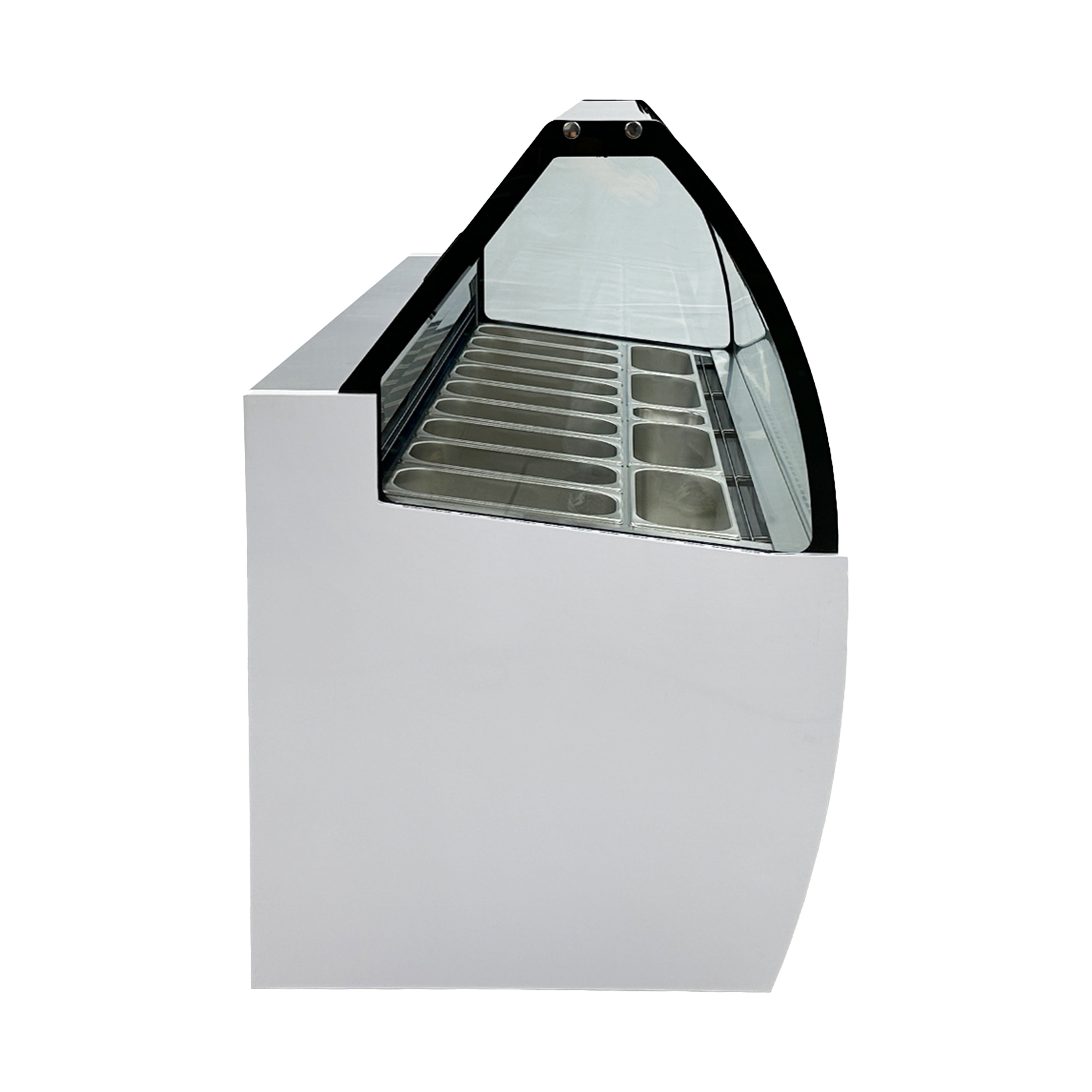 70in. Commercial Ice Cream Gelato Dipping Display Freezer 13 Pans Big Capacity Ice Cream Display Showcase