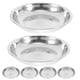 thumbnail image 2 of 6 platos redondos de acero inoxidable para guardar frutas y pasta (plateados), 2 of 8