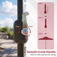 thumbnail image 4 of Gymax 9 FT Solar LED Outdoor Umbrella Push-Button Tilt & Crank 24 LED Lights & 8 Ribs Red, 4 of 9