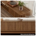 thumbnail image 6 of 59" TV Stand for Living Room, Mid Century Modern Entertainment Center for 55/60/65 Inch TV, Media Console with Fluted Sliding Doors and Sturdy Box Frame Leg, Walnut, 6 of 8