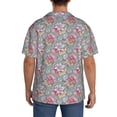 thumbnail image 3 of Kdxio Men's Hawaiian Shirt for Men Short Sleeve Shirt Watercolor Butterflies Summer Casual Holiday Beach Button Down T-Shirts, 3 of 5