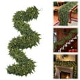 thumbnail image 2 of FEISHENTT Glowing 9 Ft Realistic Christmas Garland with Lighting Stairs Garlands For Decoration Christmas Cedar Garland Home Decoration, 2 of 6