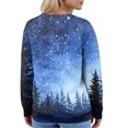 thumbnail image 4 of Women's Fashion Long Sleeve Christmas Snowman Snowflake Print Jacket Cardigan for Holiday Party and Casual Daily Wear,Dark Blue,XL, 4 of 4