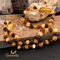 thumbnail image 2 of Amberalia Set of Amber Necklace 13" (33cm) ands Amber Bracelet 5.5" (14cm) Genuine Baltic Amber, Lab Tested Raw Multicolor, 2 of 6