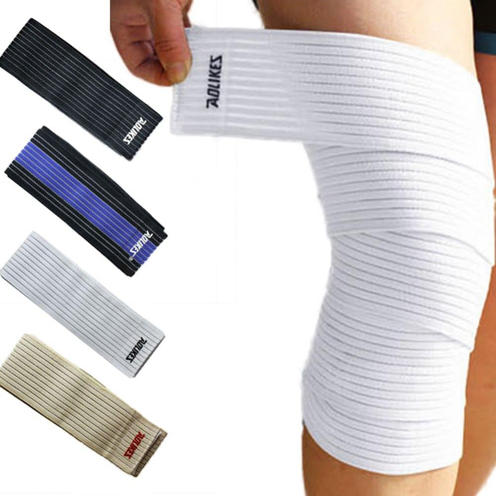 Elastic Knee Brace Support Wraps Running Cycling Soccer Warm Knee Band Strap 