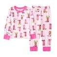 thumbnail image 4 of FINALGANG Girls Kids Two Piece Homewear Set Cartoon Casual Print Long Sleeve Crewneck Top Matching Pants Soft Comfortable Set For Daily Homewear Relaxation Versatile Outfit, 4 of 4