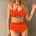 thumbnail image 2 of XIYON Bikini Sets For Women Fashionable Push Up Two Piece Swimwear Tankini Top With High Waisted Bottoms Retro Swimsuits Beachwear, 2 of 4