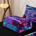 thumbnail image 6 of Manfei Neon Pink Race Car Zipper Twin Comforter Sets with Fitted Sheet and 2 Pillowcases,Speed Games Zipper Bedding Set,Black Reversible,4pcs, 6 of 8