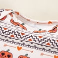 thumbnail image 5 of HAYIMI Baby Girls Halloween Pumpkin Print Long Sleeve Bodysuit Ruffle Skirt Leggings Headband Three Piece Outfit Sets Stylish Clothes Sets, 5 of 8